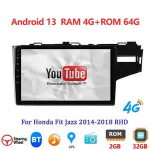 4G+64G Android 12 Car Stereo Radio GPS NAVI CarPlay For Honda FIT JAZZ 2014-2020 - Picture 1 of 17