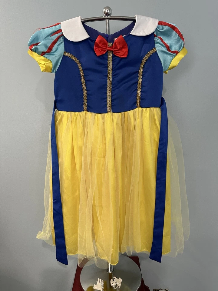 Disney Classic Snow White Velvet Tulle Skirt Satin Costume Cosplay Halloween * - Image 1 of 4