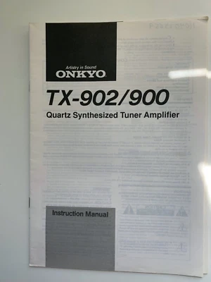vtg INSTRUCTION BOOK Onkyo Quartz Tuner Amplifier old retro R1 Stereo TX-902 900 - Image 1 of 4