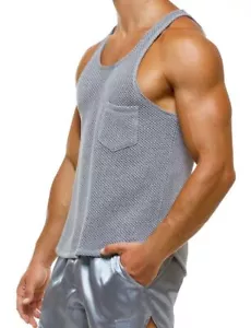 Camiseta sin mangas Modus Vivendi Host clásica de algodón ajuste cómodo gris 03231 B79A - Imagen 1 de 4