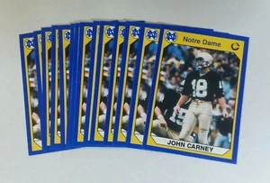 1990 NOTRE DAME COLLEGIATE COLLECTION #29 JOHN CARNEY LOT OF (10) - Picture 1 of 1