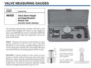 Pioneer / Central Tools Valve Measuring Gage Master Set. Made In USA - Picture 1 of 4