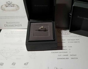 Beaverbrooks 9ct White Gold Diamond Solitaire Ring Engagement Ring.. RRP £1350 - Picture 1 of 7