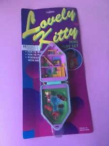 VINTAGE LOVELY KITTY SUMMER RESORT POLLY POCKET BLUEBIRD CLONE NEW 90'S - Picture 1 of 3