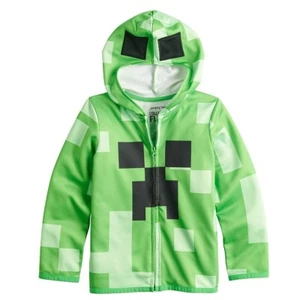 Jumping Beans Minecraft Creeper Zip Hoodie - Boy Size 4 NEW $28 - Picture 1 of 3