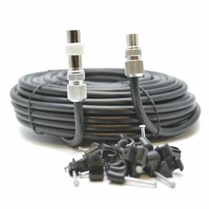 New 5m Black RG6 Aerial Coax Cable Coaxial Lead 4 Free view Magic Eye Tv Link - Picture 1 of 12