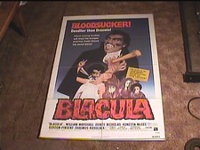 BLACULA 1972 ORIG MOVIE POSTER BLAXPLOITATION CLASSIC HORROR DRACULA VAMPIRE