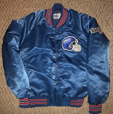 Chalkline NFL Football New York Giants  Satin Jacket Size S Vintage Retro Cover