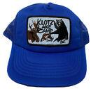 Vintage Klotz Lake Camp Patch Foam SnapBack Blue Mesh Hat