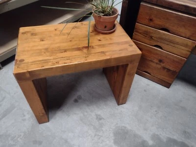 Butcher Block Entryway Bench 27.5"x17. 5"x22" - Image 1 of 4