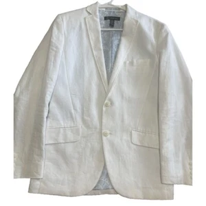 INC Concepts White Linen Blend Men Blazer Small 2B Front Lined - Picture 1 of 21
