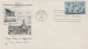 1945 FDC, Honoring Armed Forces, Navy, Artcraft, scott 936 - Picture 1 of 2