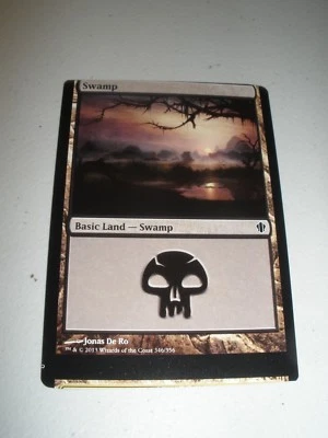 MTG Magic Miscut Misprint Swamp #346 x1 Commander 2013 NM - Image 1 of 2