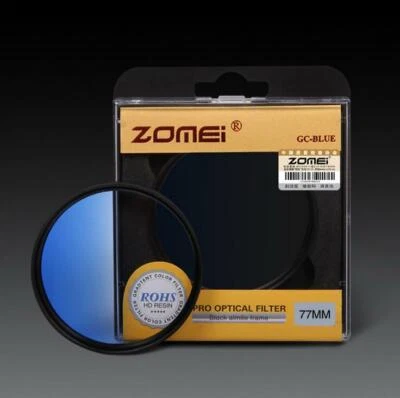 ZOMEI 52-82mm Gradual Filter Gradient change Blue Filter for Canon Nikon DSLR - Image 1 of 4