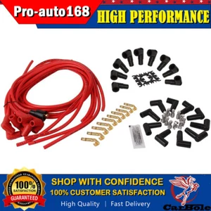 4041 8mm Ignition Spark Plug Wire Set HEI Universal Cut to Length 90Degree Boots - Foto 1 di 11