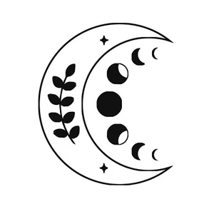 Crescent Moon Decal 4x4 White - Picture 1 of 1