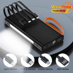 Wireless Power Bank 1000000mAh Fast Charger Portable External Battery Backup - Picture 1 of 12