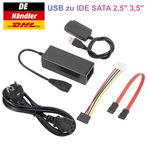 USB 2.0 to SATA PATA IDE Adapter Konverterkabel für 2,5/3,5 Zoll HDD SSD Adapter - Bild 1 von 12