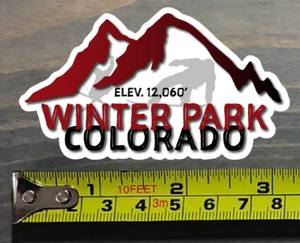 Adesivo parco invernale decalcomania stazione sciistica montagna 3,25" snowboard Colorado rame - Foto 1 di 1