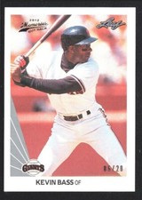 KEVIN BASS 2012 LEAF MEMORIES #305 SILVER 1990 BUY BACK SF GIATNS 6/20 SP