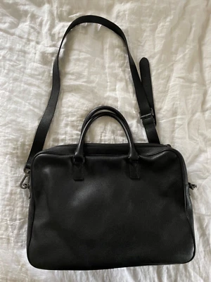 Pasta de couro preta Mulberry - Imagem 1 de 4