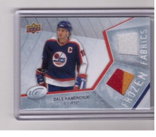 DALE HAWERCHUK 2008-09 UPPER DECK ICE FROZEN FABRICS DUAL JERSEY SP #FF-HW JETS