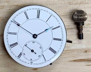 ANTIQUE 36.2MM HI-GRADE EUROPEAN SWISS POCKET WATCH MOVEMENT GOOD BALANCE 4PARTS - Picture 1 of 9