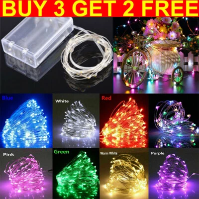 LED String Fairy Lights Battery Home Xmas Decor for Party,Christmas Garden - Image 1 of 4