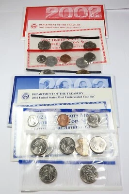2002 P & D US Mint Uncirculated UNC Clad Complete Coin Set - Image 1 of 4