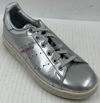 Adidas Stan Smith Women's Sneakers 4 Metallic Silver Casual Lace Up Shoes FW8062 - Image 1 of 4