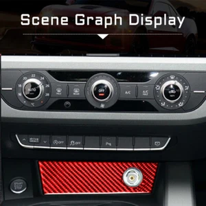 For Audi A4 2017-19 Carbon Fiber Interior Cigarette Lighter Panel Cover Trim - Picture 1 of 10