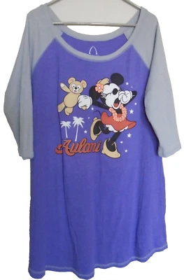 Women's AULANI Disney Resort Minnie Knee Length NIGHTGOWN 3/4 Sleeve Size XL - Image 1 of 4