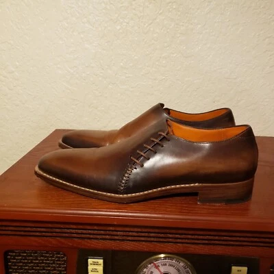 Mezlan Nicos Calfskin Cross Lace-Up Loafers Shoe Mens Size 7.5 - Image 1 of 4