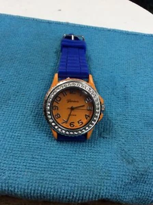 Geneva Unisex Fashion Watch Blue And Orange (UF gator Colors) - Picture 1 of 3