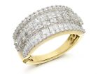 F.Hinds Womens 9Ct Gold 1 Carat Diamond Seven Row Band Ring