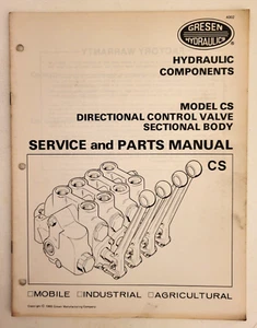 Gresen Modell CS Wegeventil Sektional Body Service & Parts Manual - Bild 1 von 12