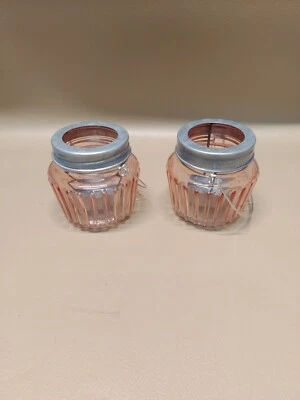 Juego de 2 candelabros de luz de té con tarro de albañil rústico de granja Foto 1 de 4