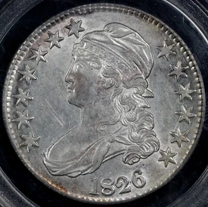 1826 50c O-110 Capped Bust Half Dollar PCGS AU 55 - Picture 1 of 5