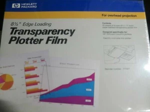 Película plotadora de transparencia Hewlett Packard 8 1/2 x 11 A talla 50 11" borde de carga - Imagen 1 de 1