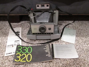Vintage Polaroid 320 Automatic Land Camera mit Handbuch & Cold Clip - Bild 1 von 12