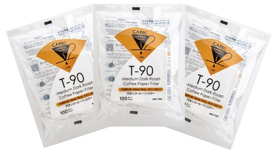 Cafec Medium Dark Kaffeefilterpapier 1 Tasse 100 Stück (MC1-100) Bündel von drei