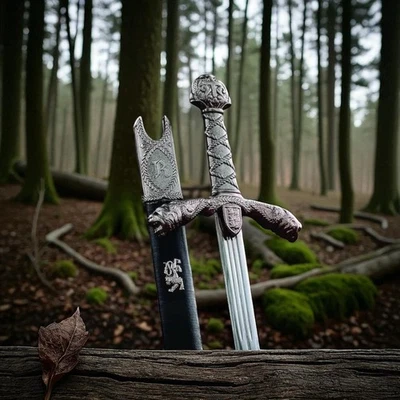 Espada Medieval Roldán Durendal Doble Borde Doble Batalla Escocesa Colección Regalo Foto 1 de 3