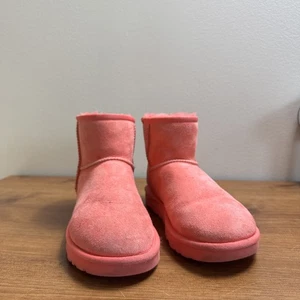 UGG Classic Mini II Wildleder Lammfell Damen Stiefeletten Pink 1016222 Größe 5 - Bild 1 von 9