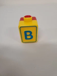 VTech Alphabet Activity Cube Replacement 2 Side O B Letter Block Yellow Red  - Picture 1 of 3