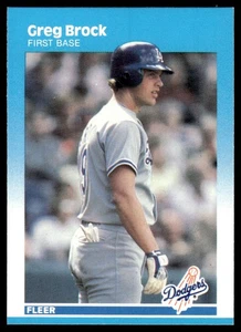 1987 Fleer Greg Brock Los Angeles Dodgers #437 - Picture 1 of 2