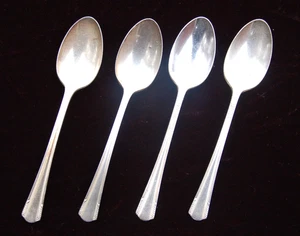 CHATHAM ~ Set of 4 TEASPOONS ~ Wm Rogers, Int'l Silver ~ 1935 Silverplate ~ VGC - Picture 1 of 3
