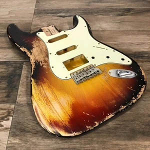 FRANCHIN Mercury guitar body Relic Aged 3-Color Sunburst Nitro HSS Strat-type - Imagen 1 de 12