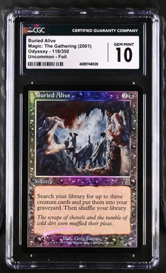 BURIED ALIVE Odyssey Foil CGC 10 Gem Mint MTG [Nostalgium] - Image 1 of 2