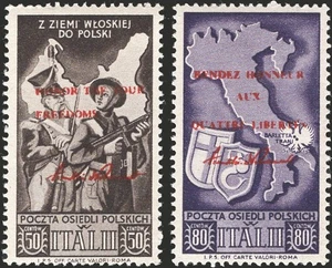 Corpo Polacco Governo di Londra in esilio 1954 Soccorso di guerra con soprast. i - Picture 1 of 1