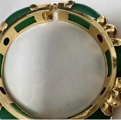 Brazalete brazalete jade y oro de 5 micras Foto 1 de 4